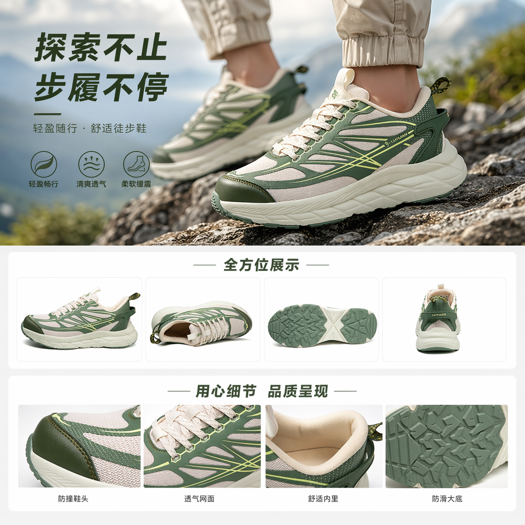 运动休闲鞋男夏季跑步运动鞋详情2