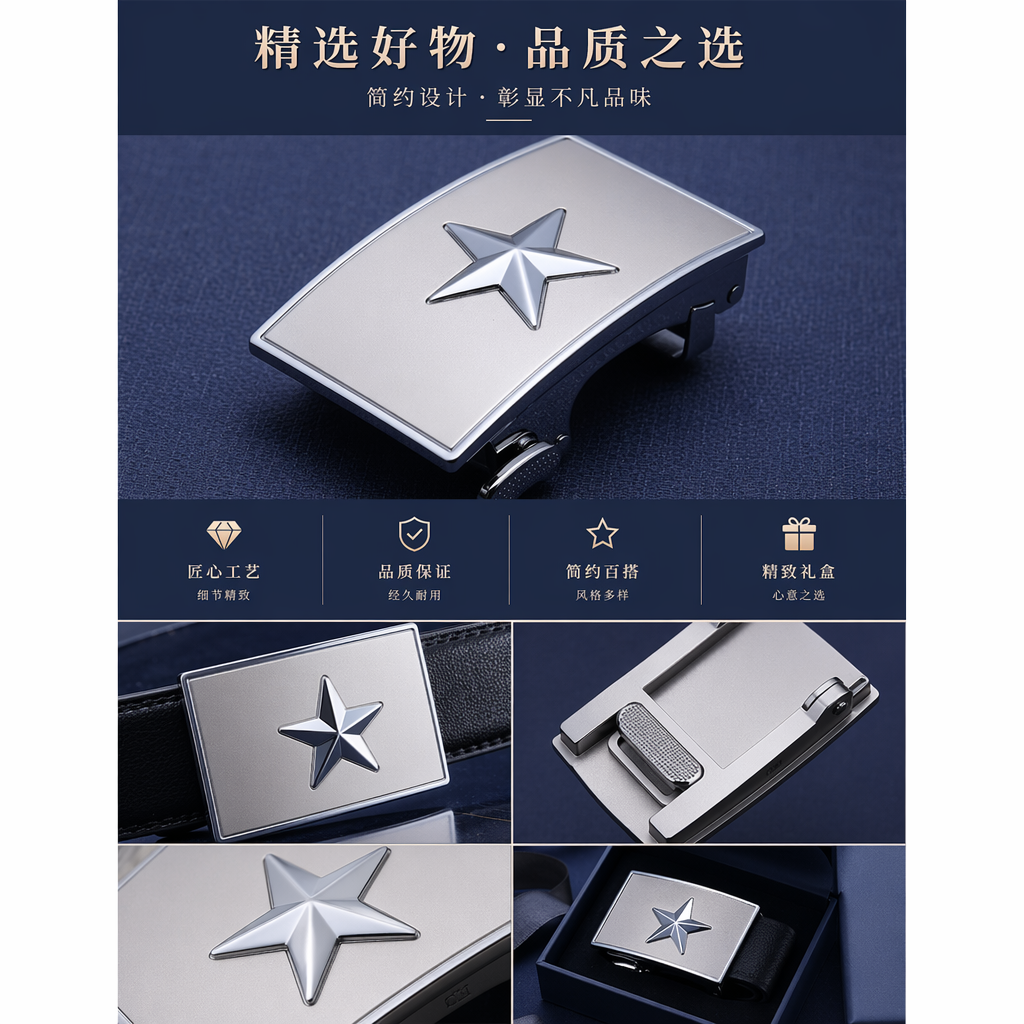 金属星形扣环 时尚装饰五金配件 多尺寸可选详情1