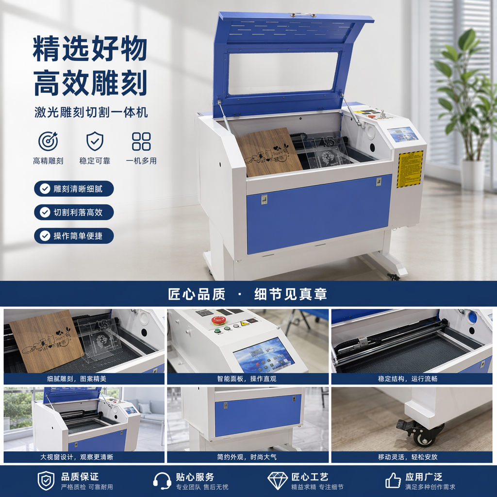光纤激光雕刻机 金属非金属通用 工业级打标设备 20W详情1