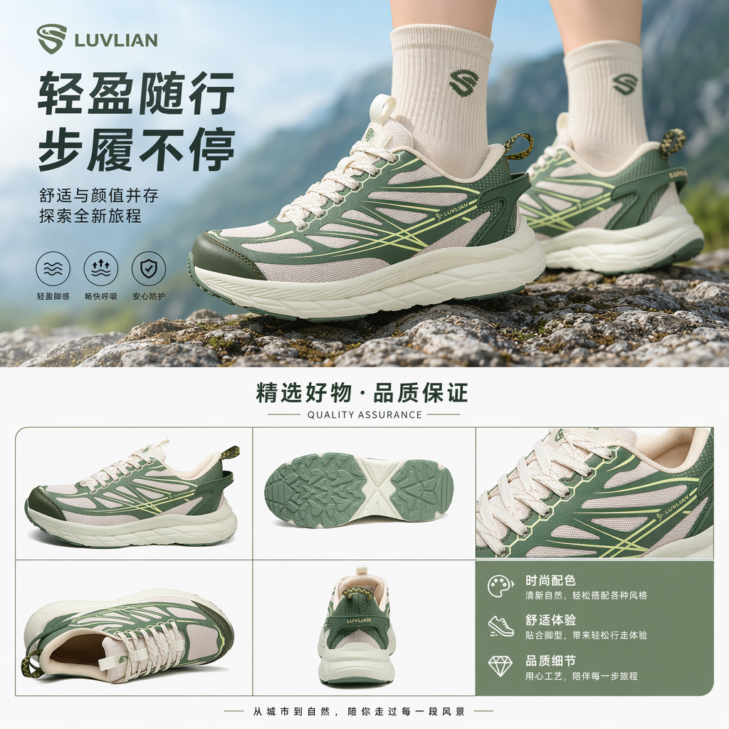 运动休闲鞋男夏季跑步运动鞋详情1