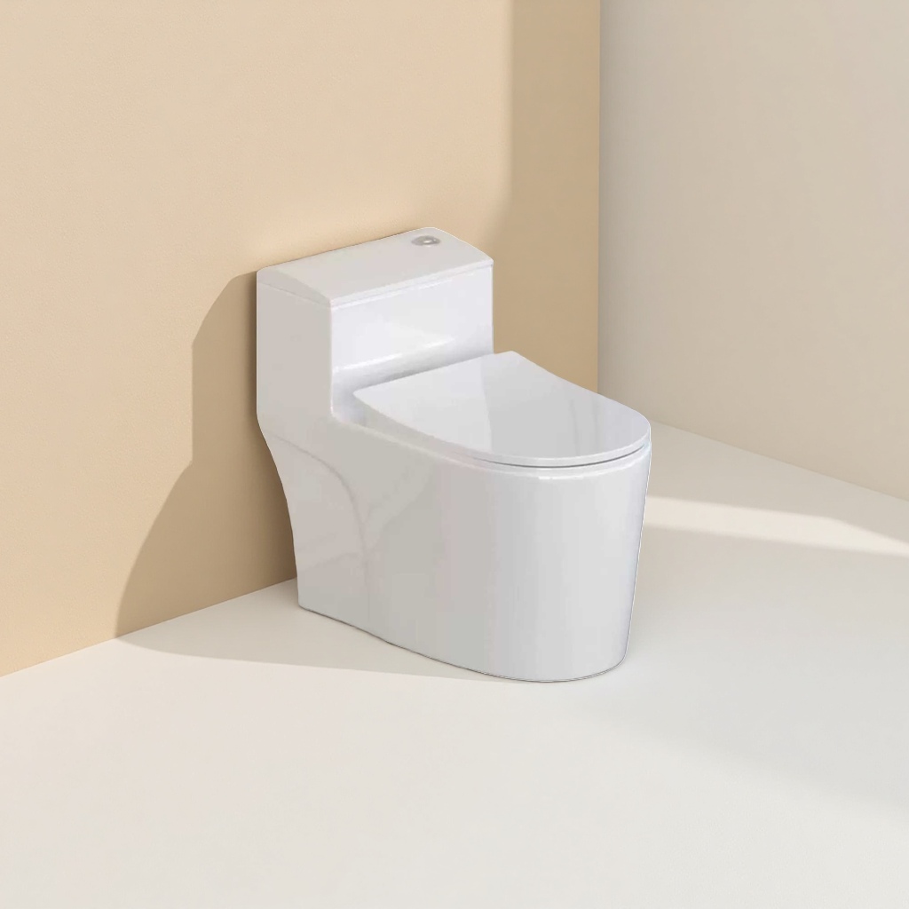 White toilet seat, ceramic water-saving household bathroom sanitary ware Specification image