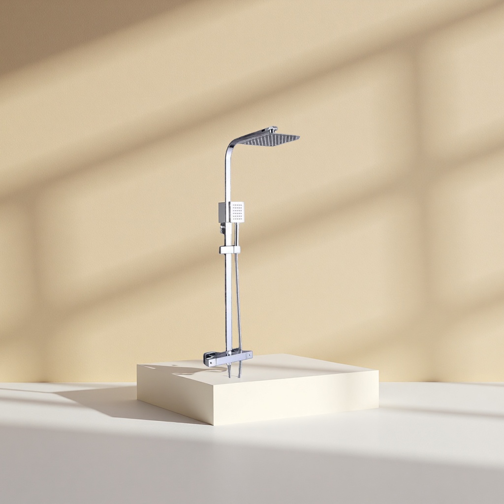 Modern bathroom shower device, shower head system, all-copper constant-temperature three-function handheld top spray details Picture