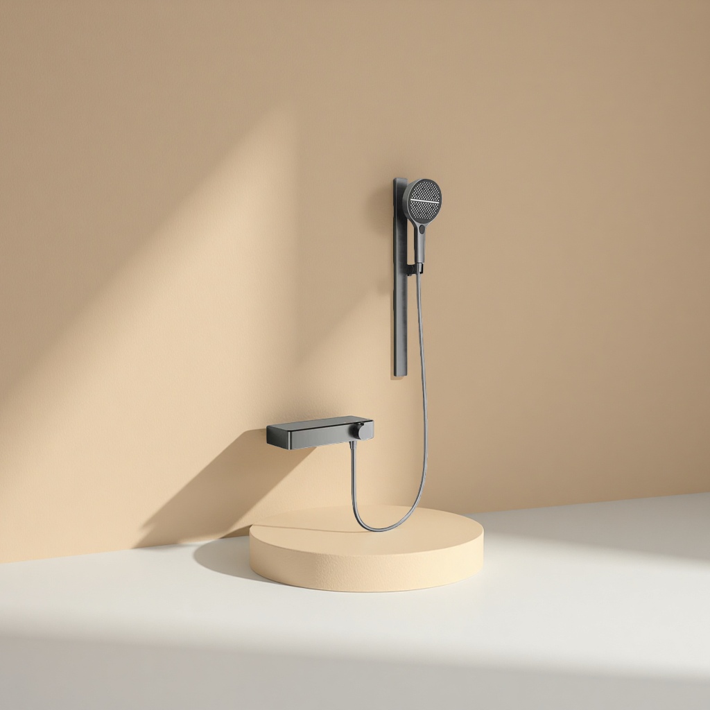 Black shower head high-pressure water-saving, anti-scald and constant-temperature shower head set Application Scenario