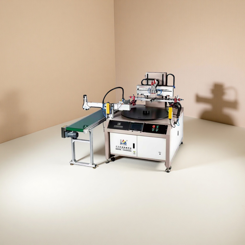 JC-3040F4S four-station rotary screen printing machine with blanking mechanical hand screen printing equipment Specification image