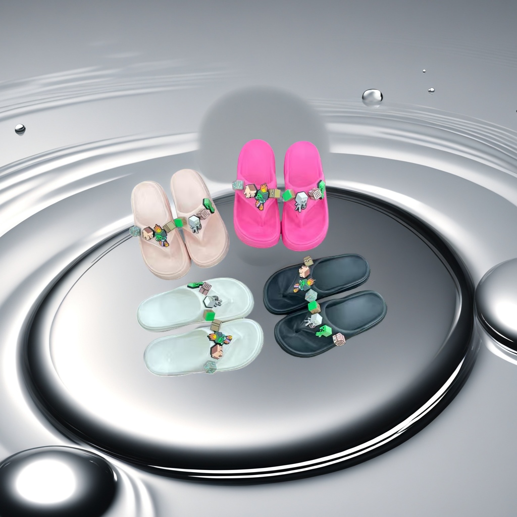 Cartoon-patterned EVA slippers are lightweight and anti-slip, suitable for both men and women on the beach Application Scenario