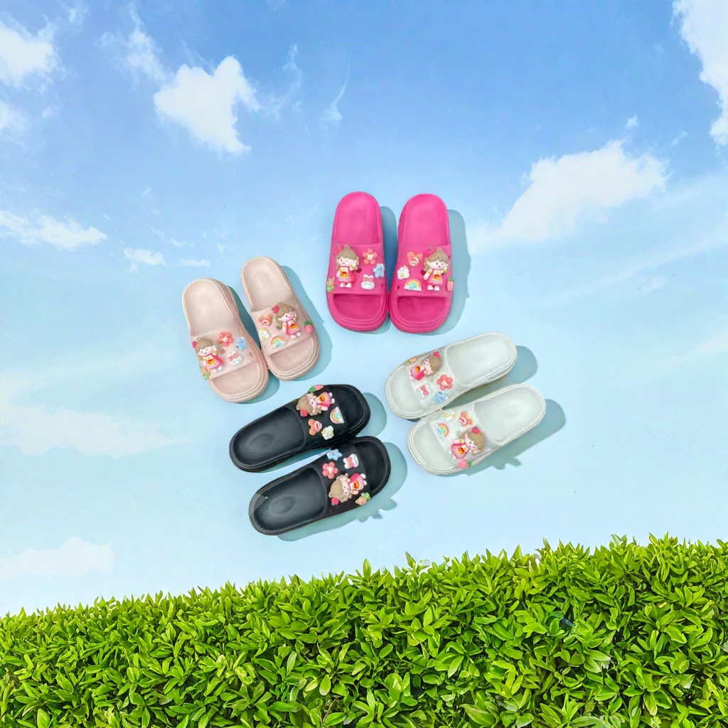 Cartoon-patterned cotton and linen home slippers are comfortable, anti-slip and breathable for women's indoor use in summer Cartoon-patterned cotton and linen home slippers are comfortable, anti-slip and breathable for women's indoor use in summer