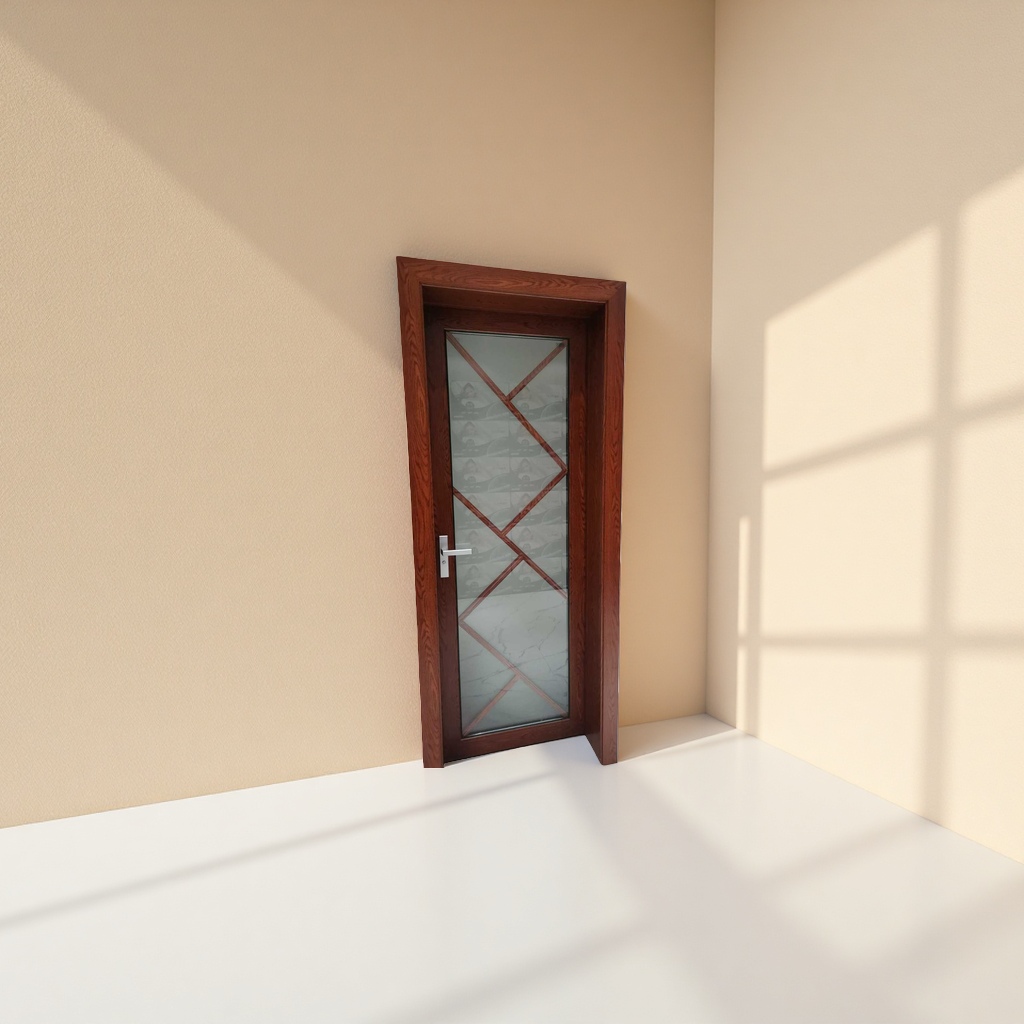 Solid wood composite door for indoor bedrooms, 40mm thick, silent, environmentally friendly and paint-free door details Picture