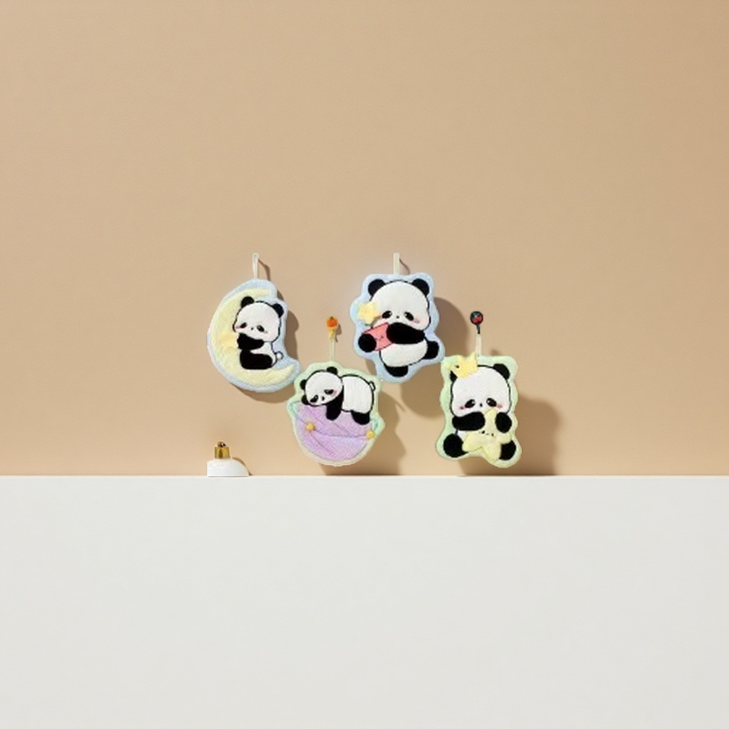 Cute plush car keychain bag decoration in the shape of a panda