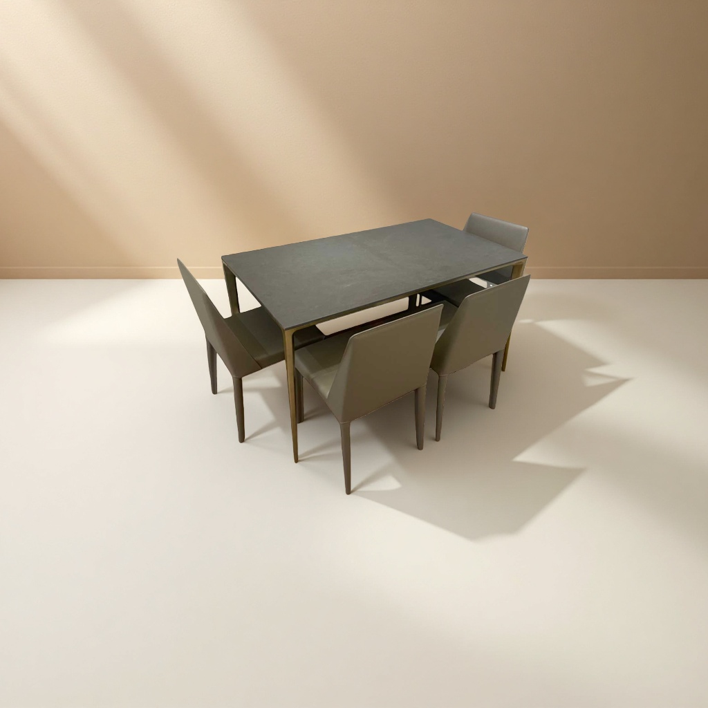 Modern minimalist style dining table and chair set, Nordic-style solid wood dining chair set Specification image