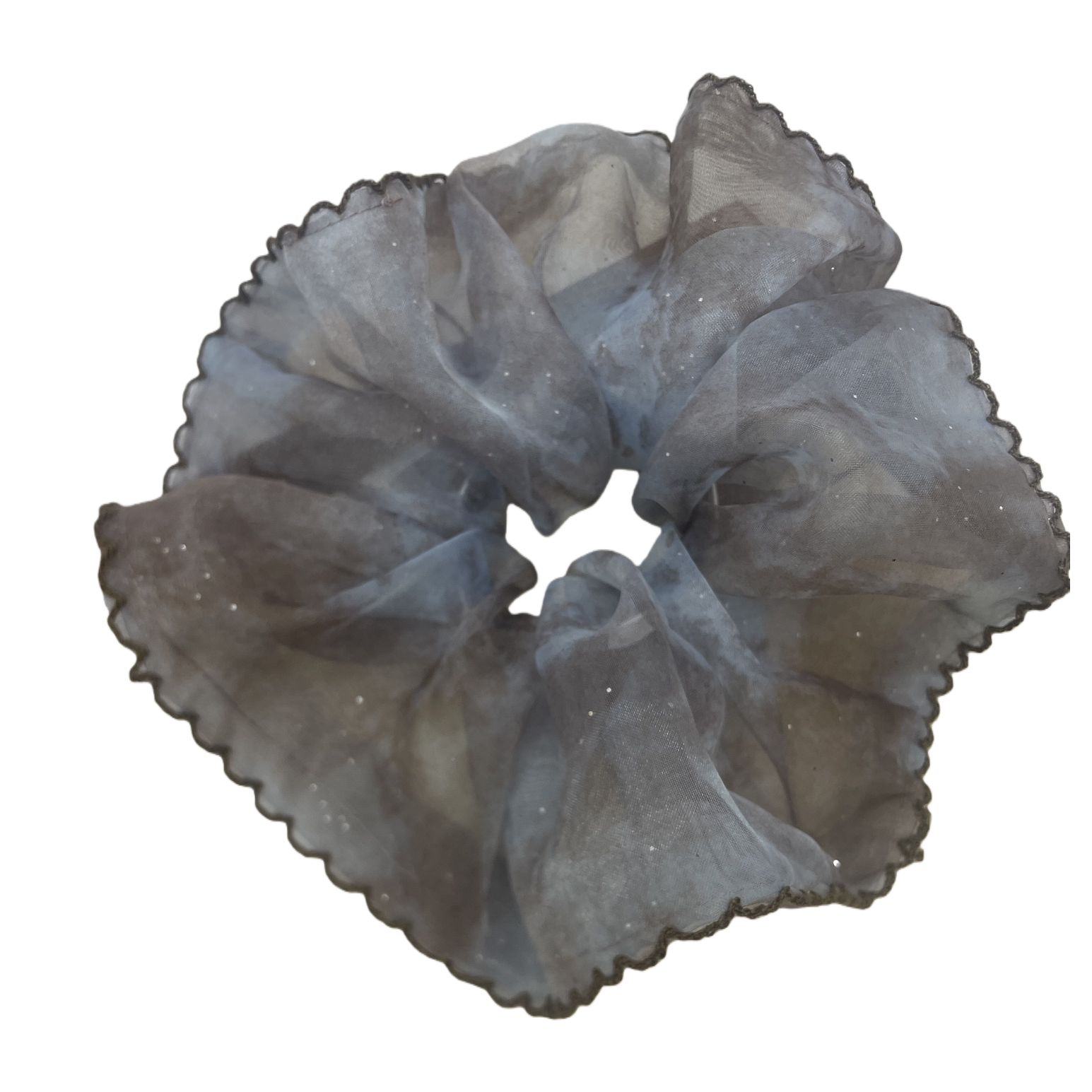 The grey gauze hair band is a soft and breathable hair binding product for women Item Picture
