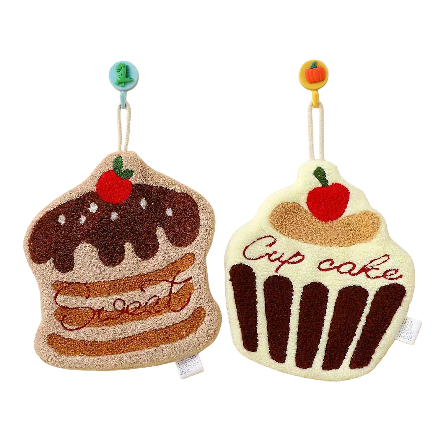 Cute cake-shaped plush hanging decoration, chocolate-style Sweet paper cup-style Cup cake wall decoration Item Picture