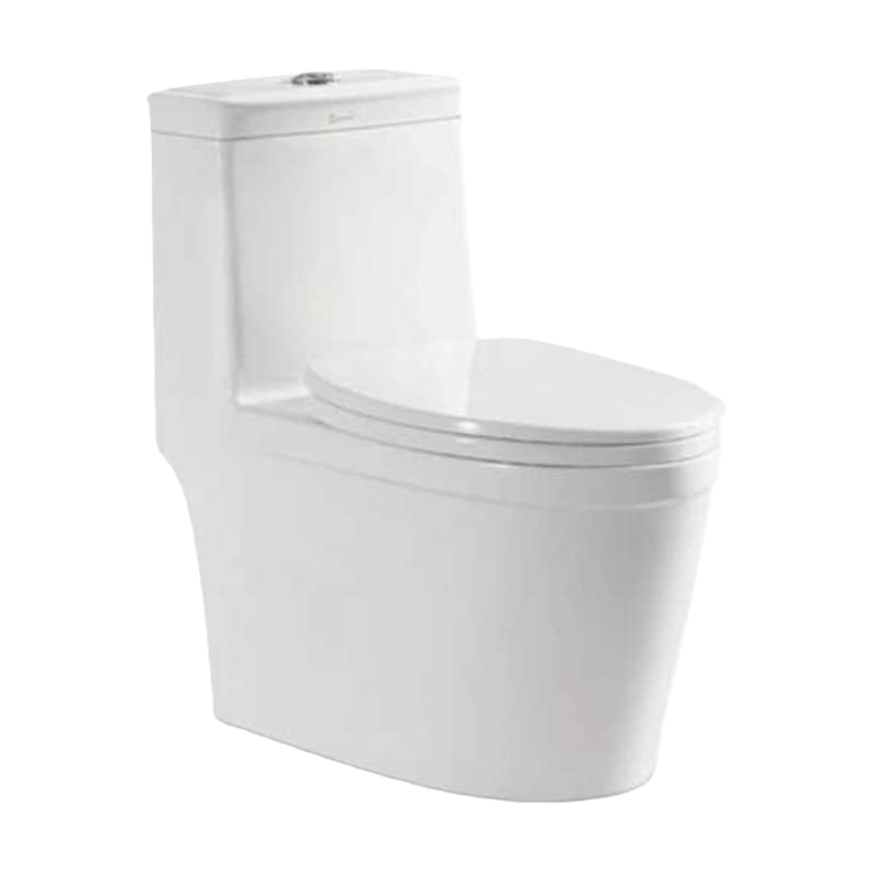 连体坐便器 马桶 陶瓷节水静音智能马桶座便器白底实物图