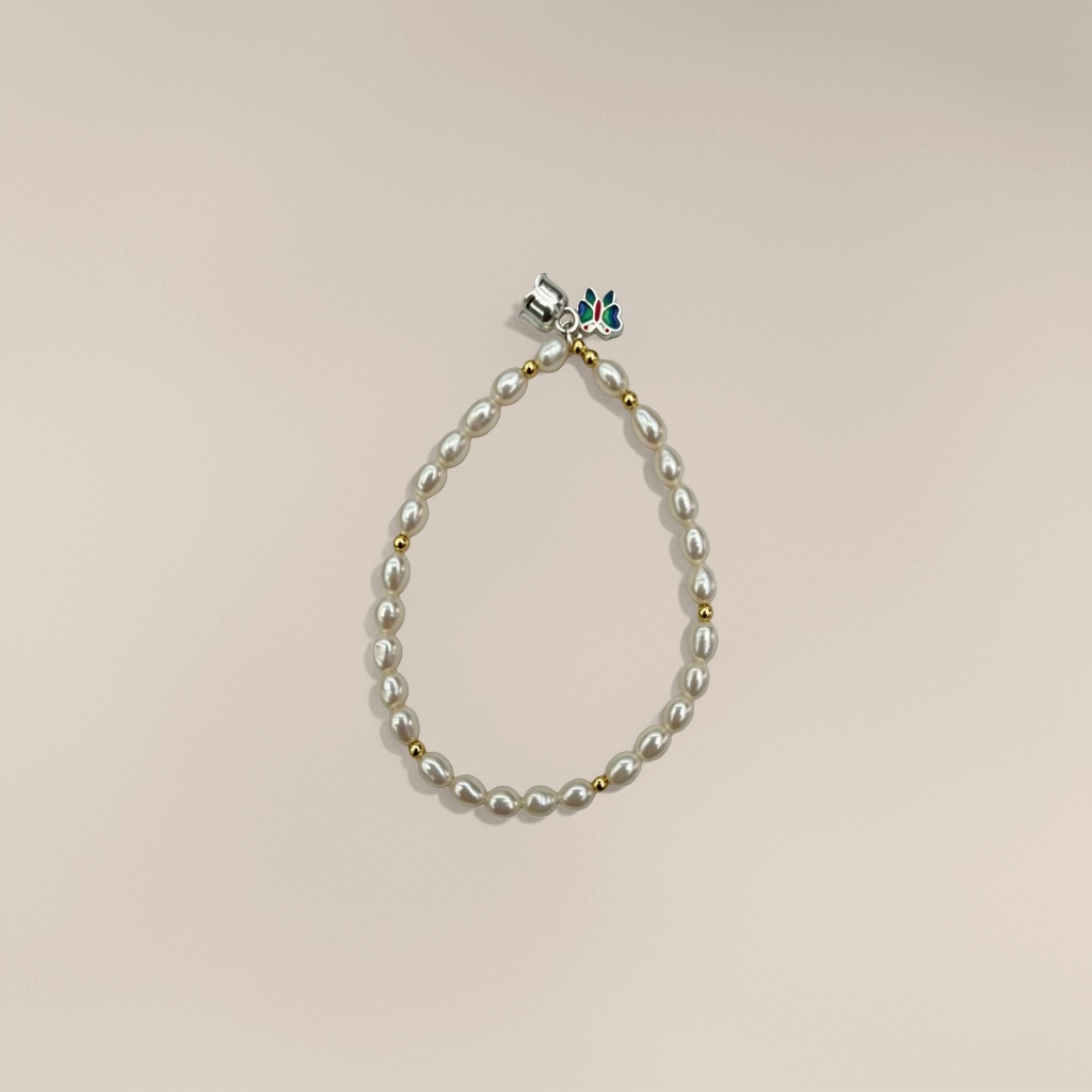 A simple and versatile natural freshwater pearl bracelet for women Specification image