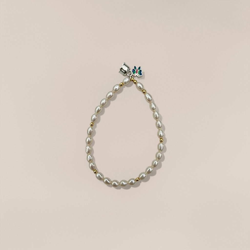 A simple and versatile natural freshwater pearl bracelet for women details Picture
