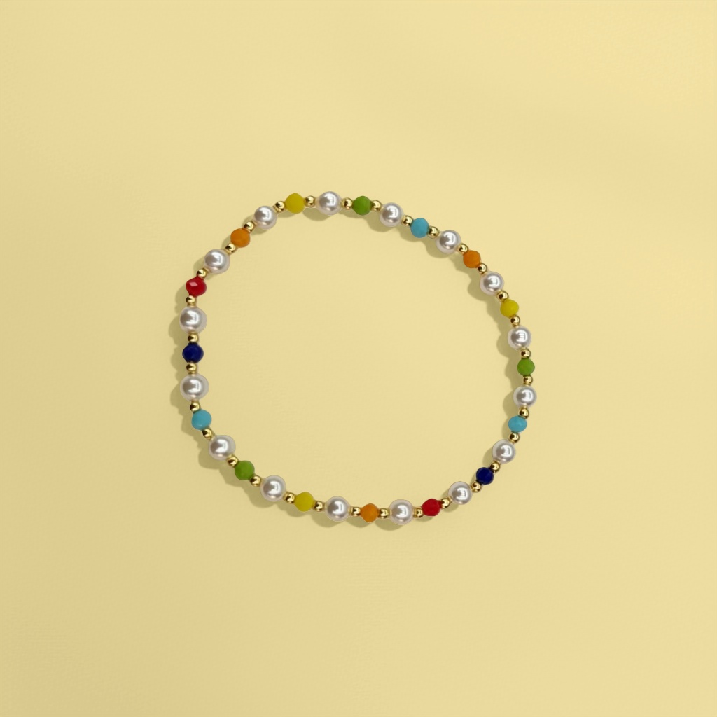 Colorful bead bracelet, a round and colorful beaded accessory, is a fashionable accessory suitable for both men and women Application Scenario