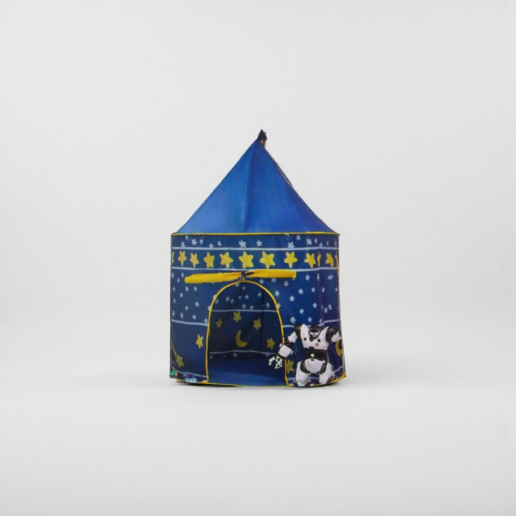 Blue starry sky themed children's tent, portable home play house small tent details Picture
