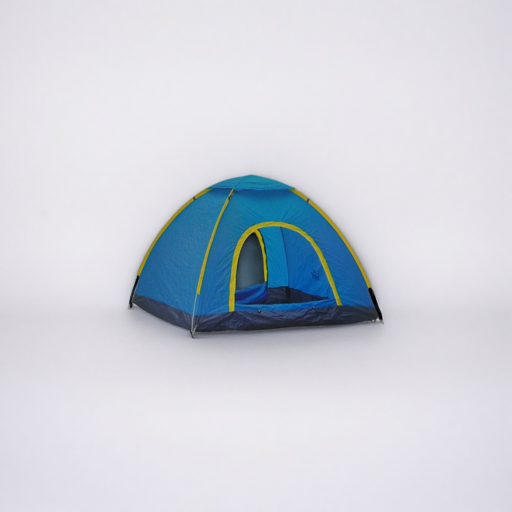 Blue outdoor waterproof tent, portable camping tent, single and double person camping equipment details Picture