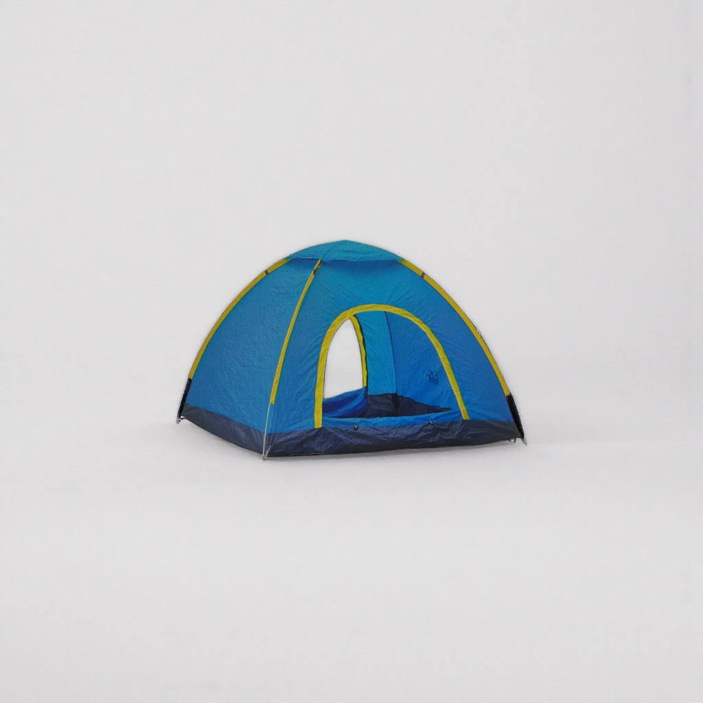 Blue outdoor waterproof tent, portable camping tent, single and double person camping equipment Application Scenario