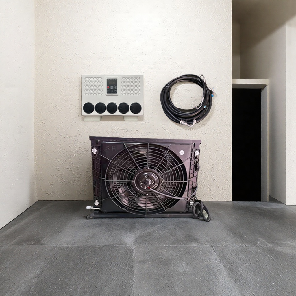 适用于房车卡车货车驻车空调 24V 制冷 黑色工程款 内外机