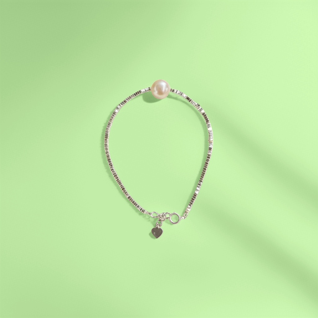 S925 Silver Pearl bracelet for Women is a simple and versatile natural freshwater pearl jewelry details Picture