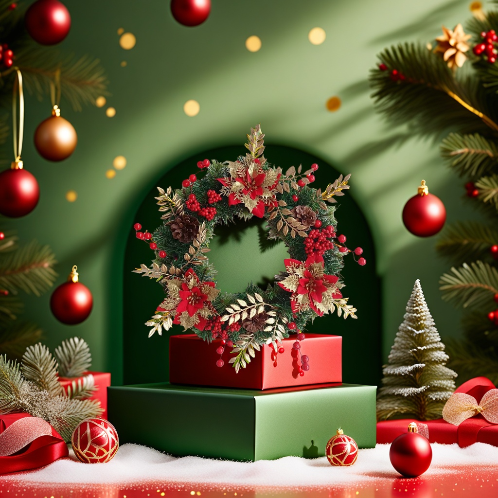 محاكاة في أكاليل الكريسماس SongZhi تزين معلقة على الباب الجو الأعياد 🎄 غرفة نوم غرفة المعيشة Specification image
