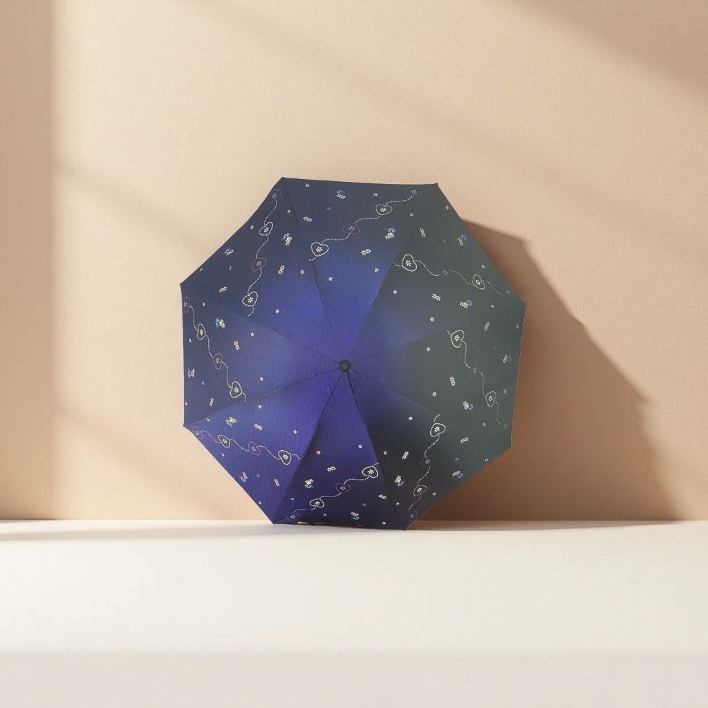 Голубые сердечки с чистым дождём и двумя зонтиками Specification image