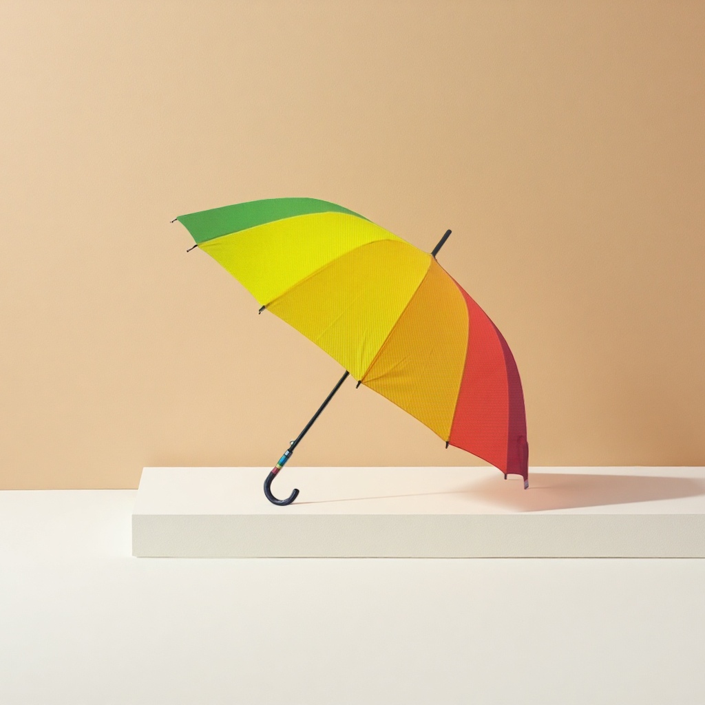 彩虹色晴雨两用折叠伞 轻便防晒防雨遮阳伞