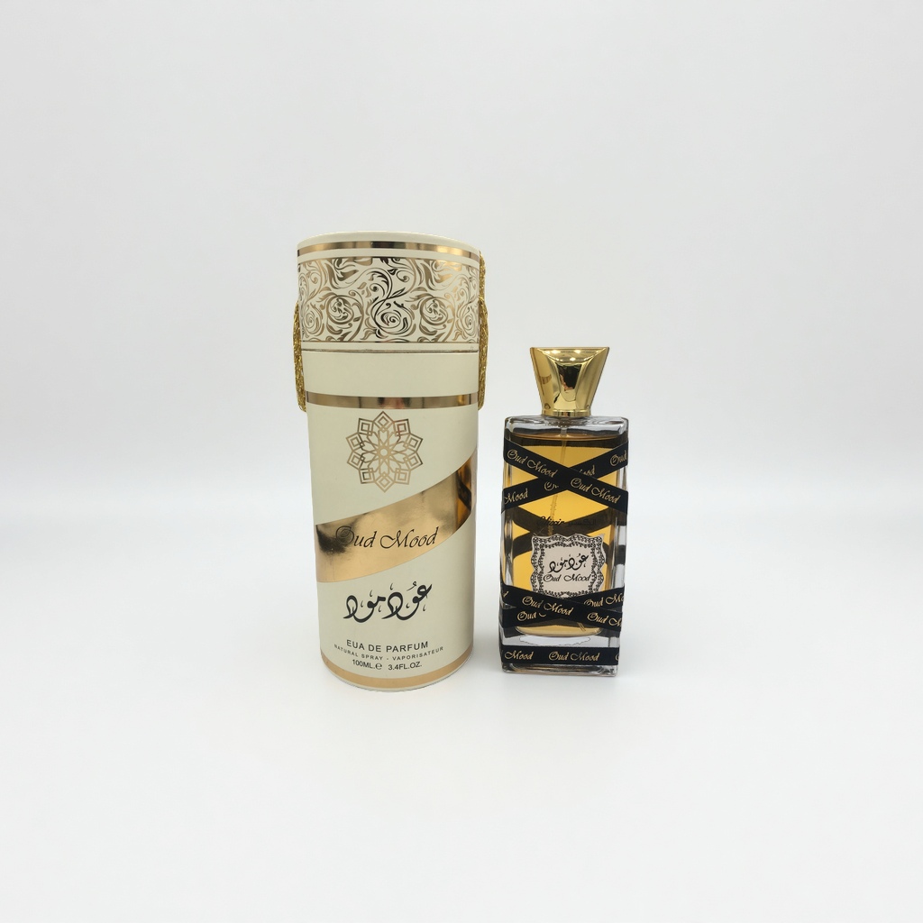 Oud Mood botella de perfume y caja caja de regalo de perfume con notas de madera diseño de alta gama