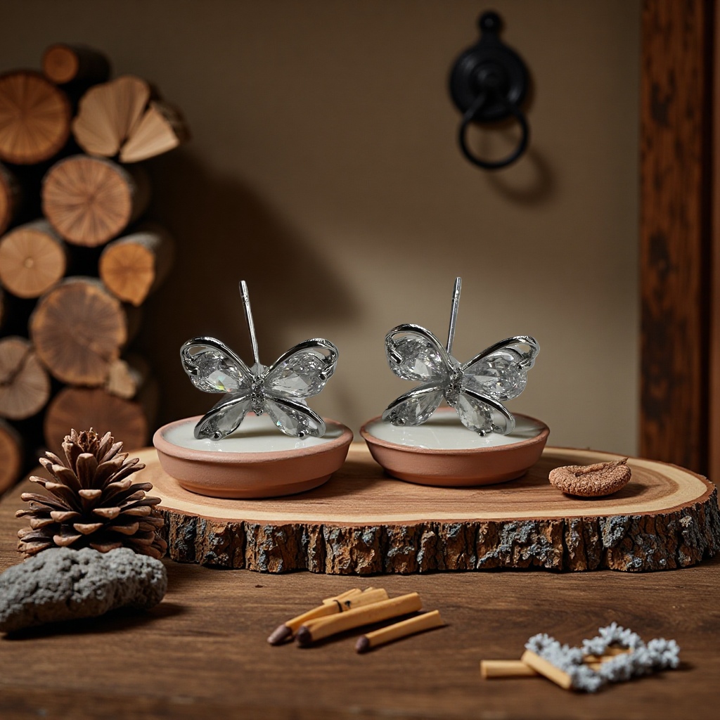 Butterfly-shaped stud earrings are fashionable and simple, exquisite, light luxury and versatile for women