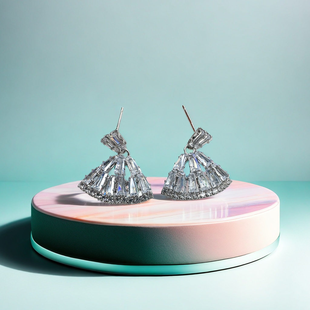 A pair of fashionable and simple earrings and light luxury alloy stud earrings for women
