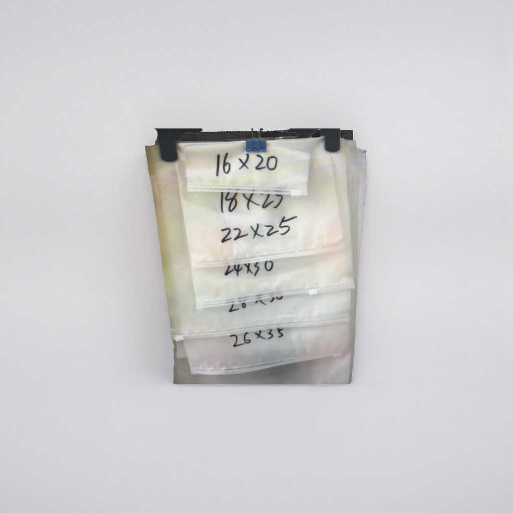Transparent plastic bag size label self-adhesive printing blank label bag details Picture