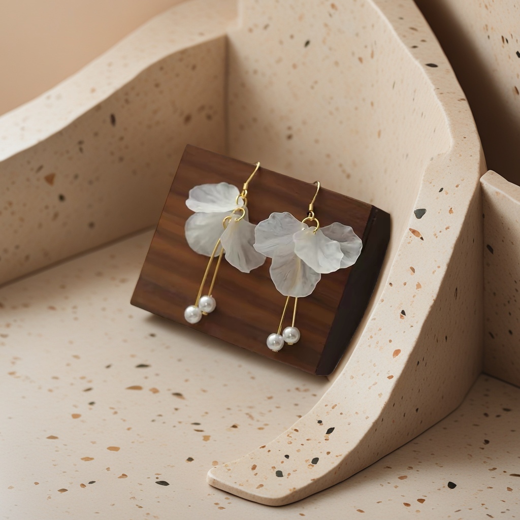 Flower-shaped earrings are fashionable and simple designs, light and versatile accessories Application Scenario