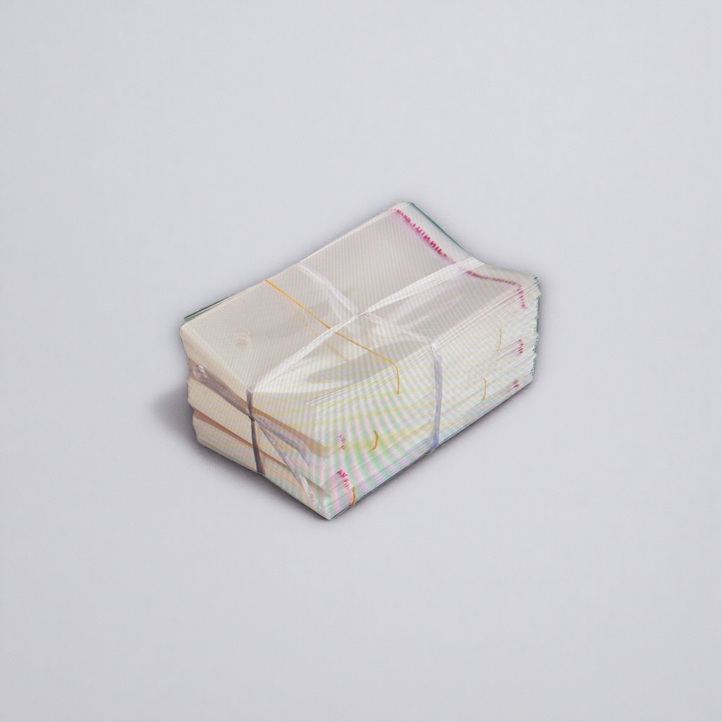 100 stacked thickened transparent plastic bags for household storage and sealing Specification image