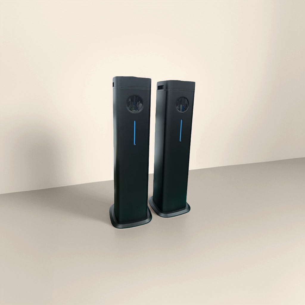 The black vertical equipment stand is suitable for both home and office use, with stable load-bearing capacity Application Scenario
