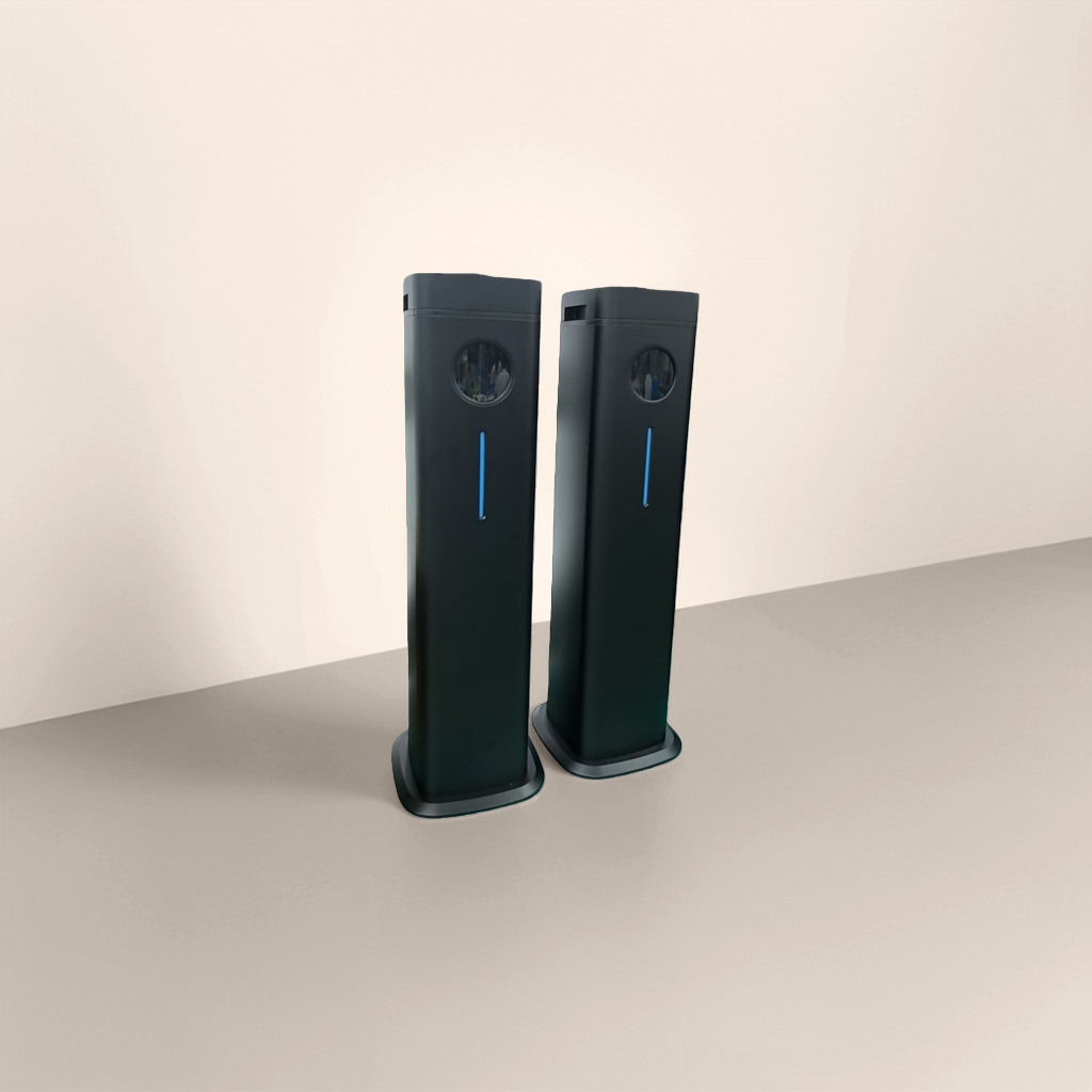 The black vertical equipment stand is suitable for both home and office use, with stable load-bearing capacity Specification image