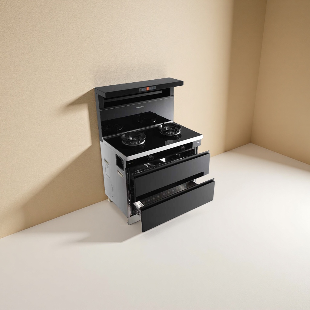 Integrated kitchen appliance, 304 stainless steel countertop, high suction power, side-suction smart stove Specification image
