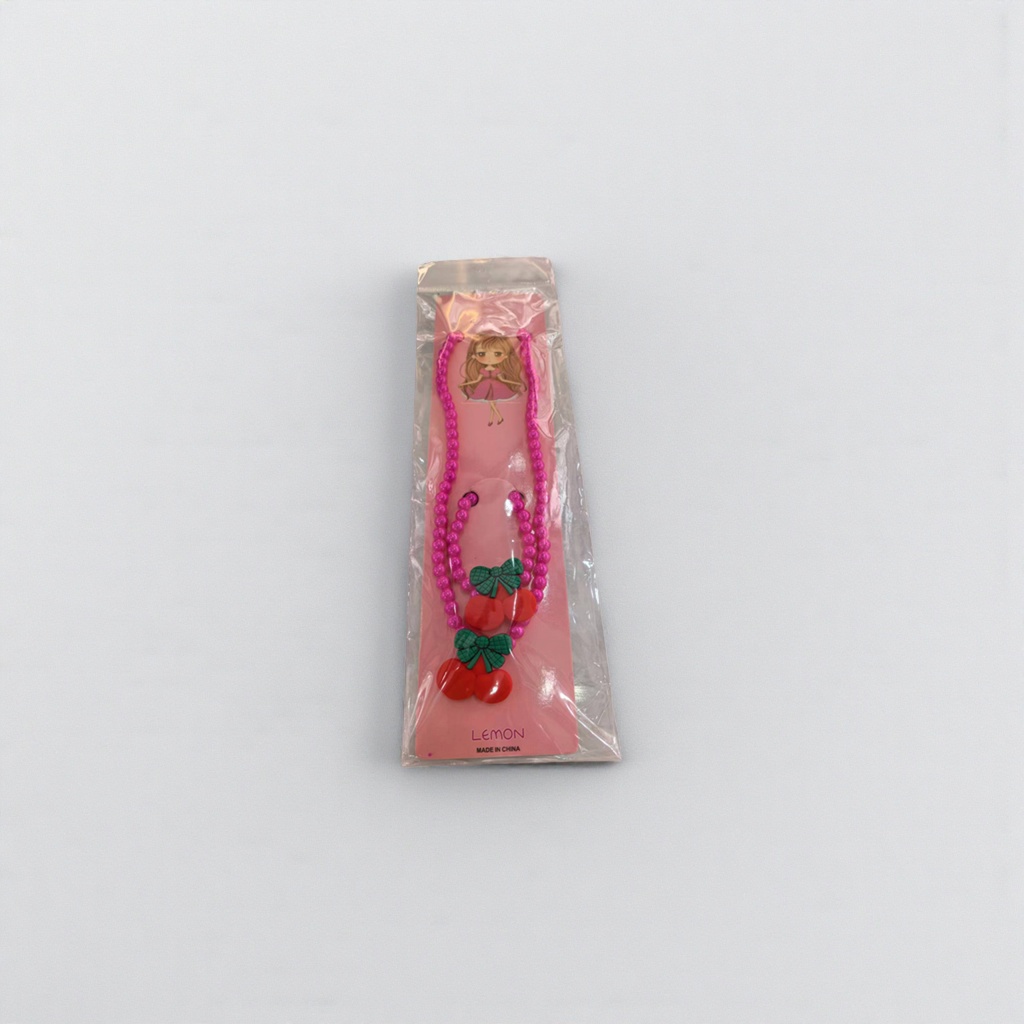 粉色珠链项链 女士时尚百搭锁骨链 优雅简约配饰
