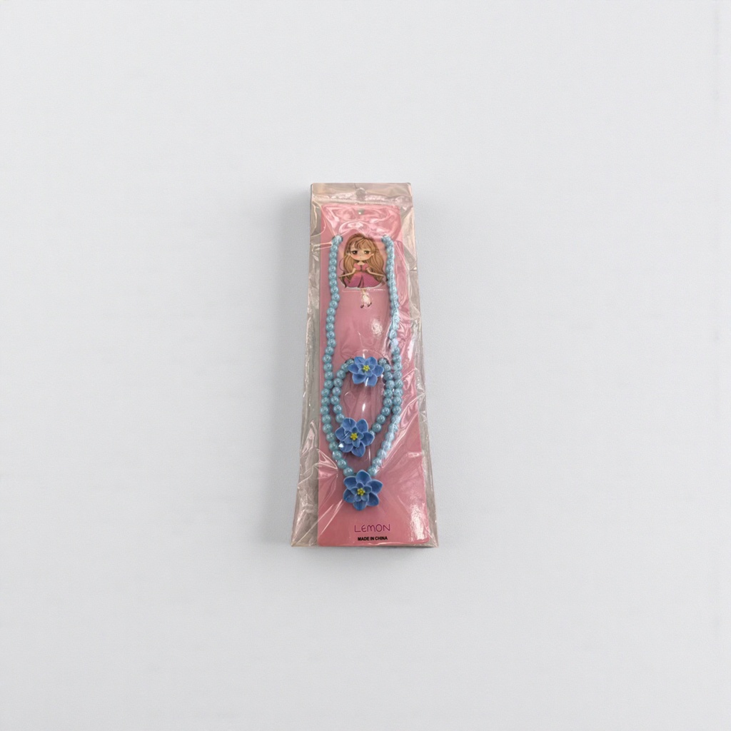 蓝色珠子项链 时尚简约百搭女士饰品
