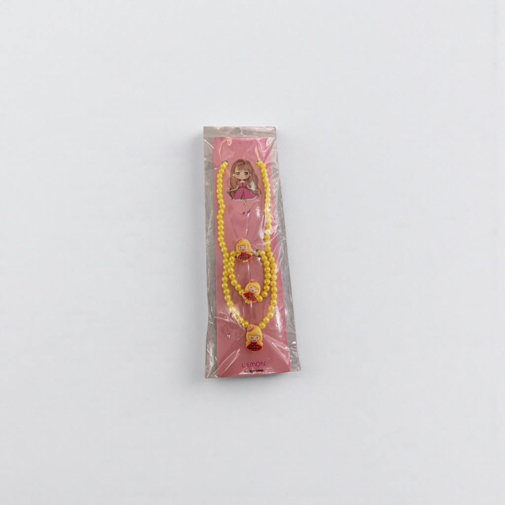 黄色珠子项链 时尚简约百搭女士饰品