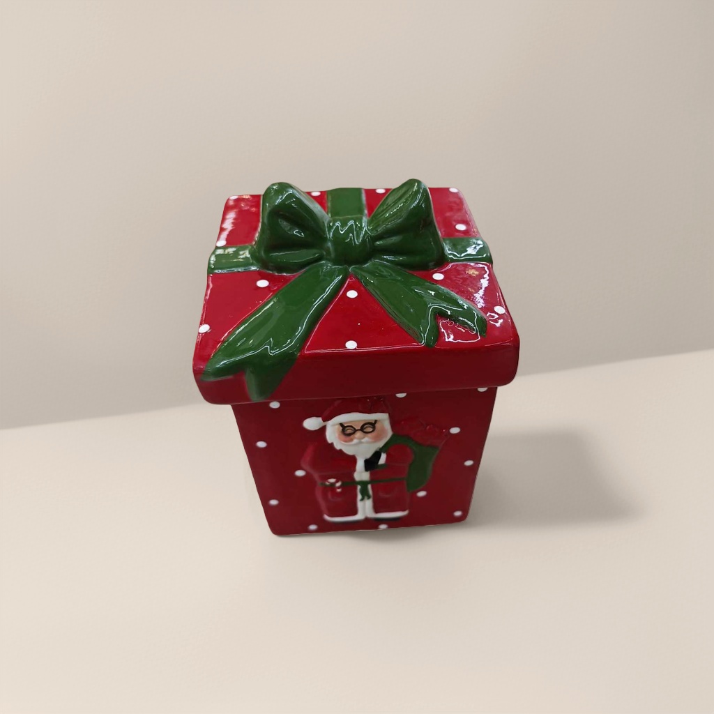Christmas gift box, ceramic storage jar, household storage jar, holiday decoration gift box Specification image