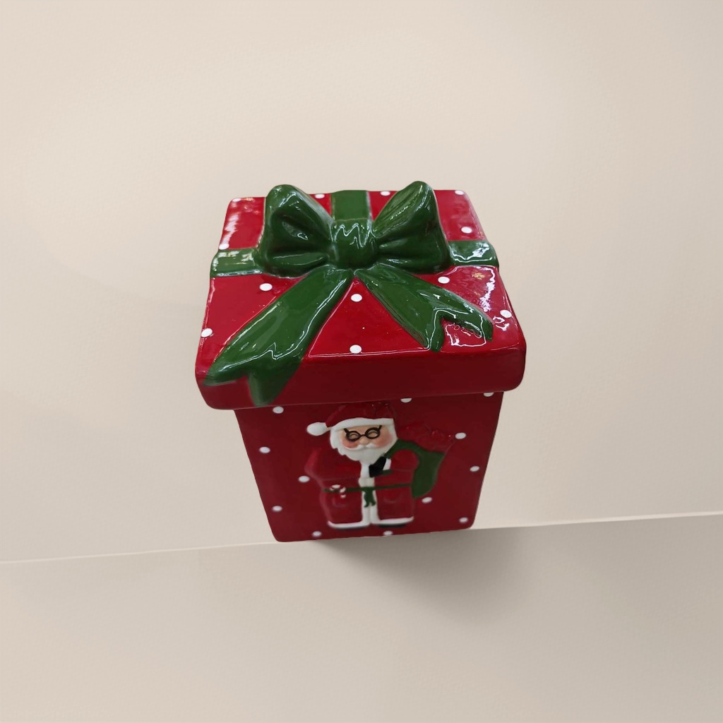 Christmas gift box, ceramic storage jar, household storage jar, holiday decoration gift box details Picture