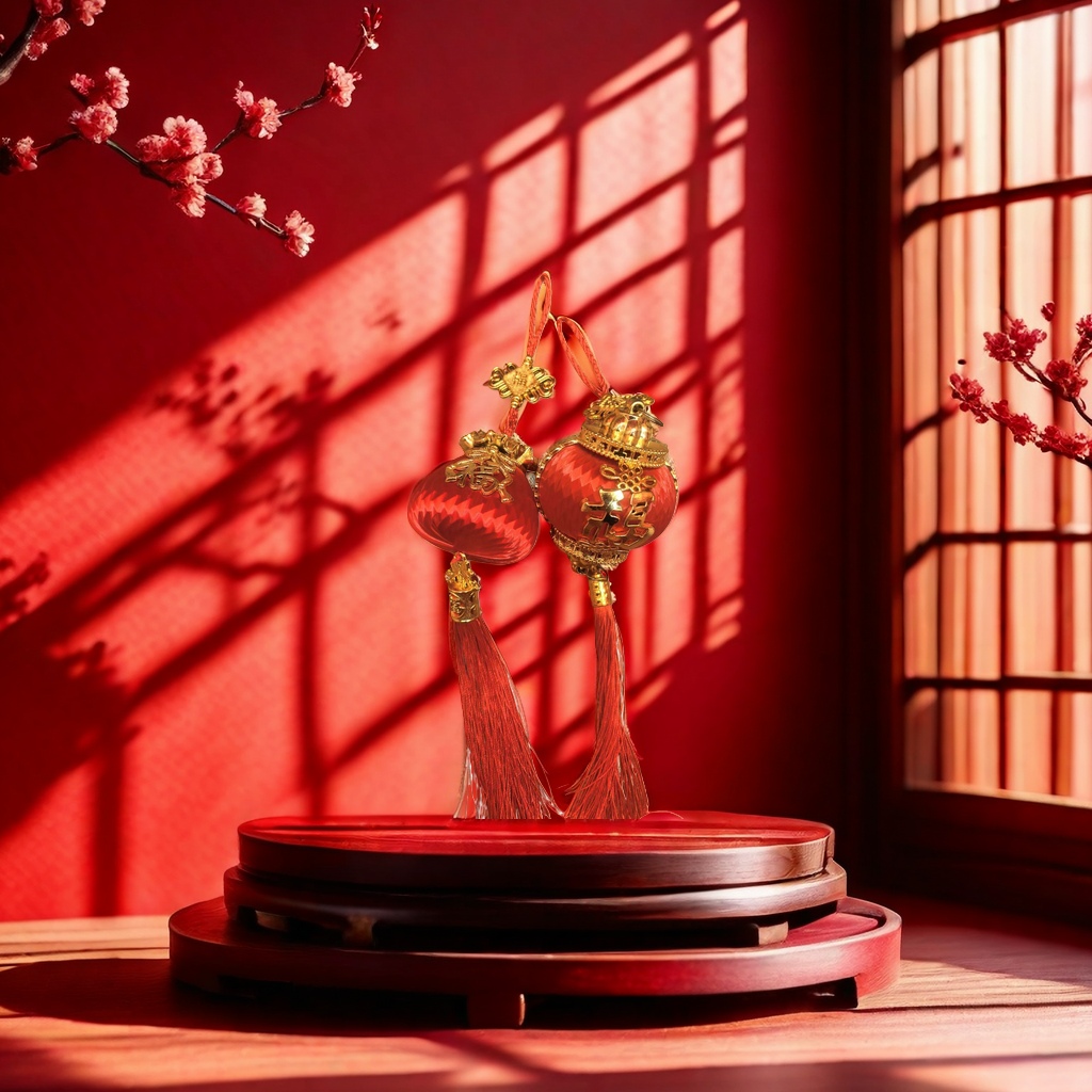 红色灯笼中式传统装饰挂件节日喜庆家用客厅玄关图