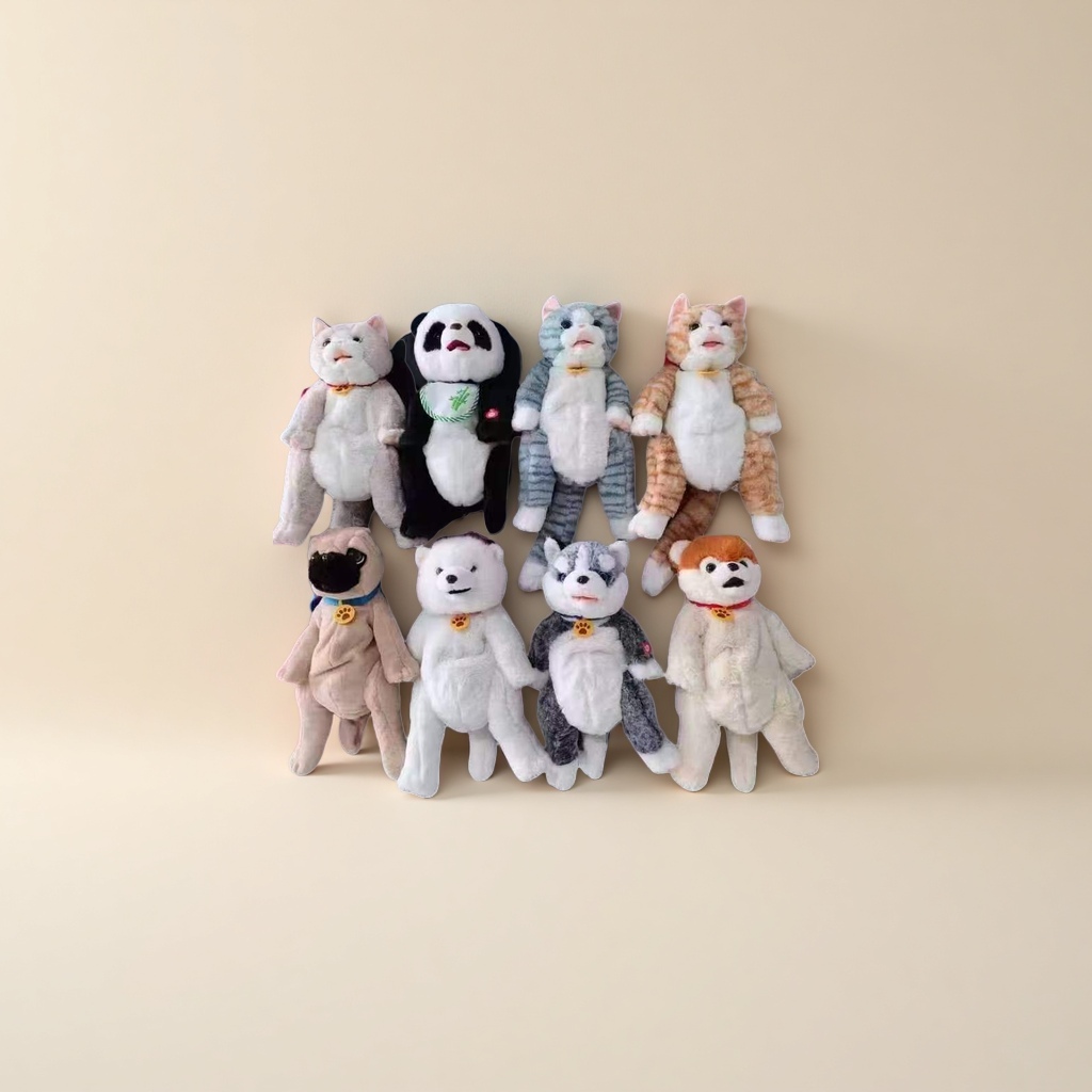 Eight different animal-shaped plush toy sets, cute and fun plush dolls details Picture