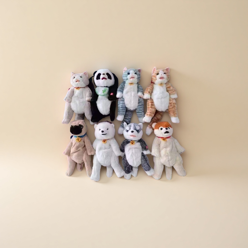 Eight different animal-shaped plush toy sets, cute and fun plush dolls Application Scenario