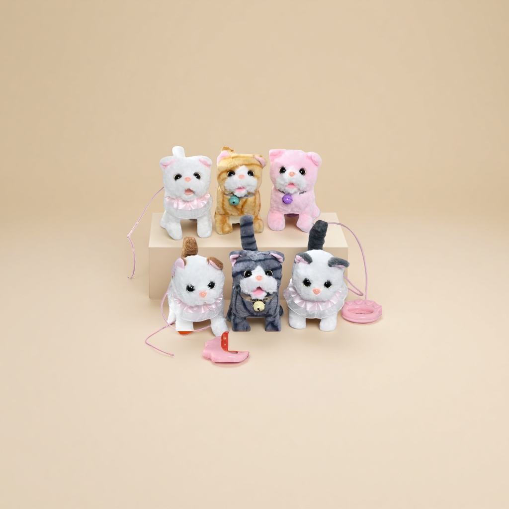 A singing cat plush toy, a cute and adorable cat soothing doll Specification image