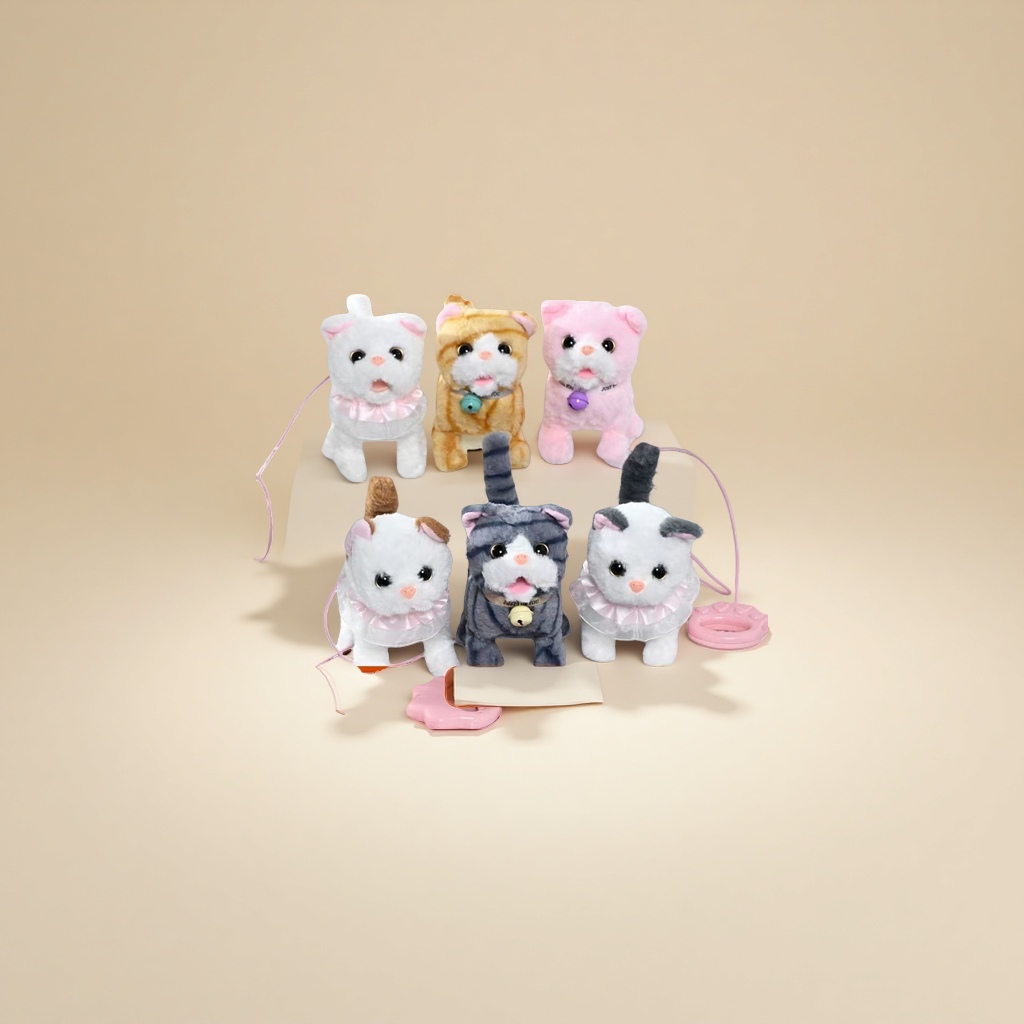 A singing cat plush toy, a cute and adorable cat soothing doll Application Scenario