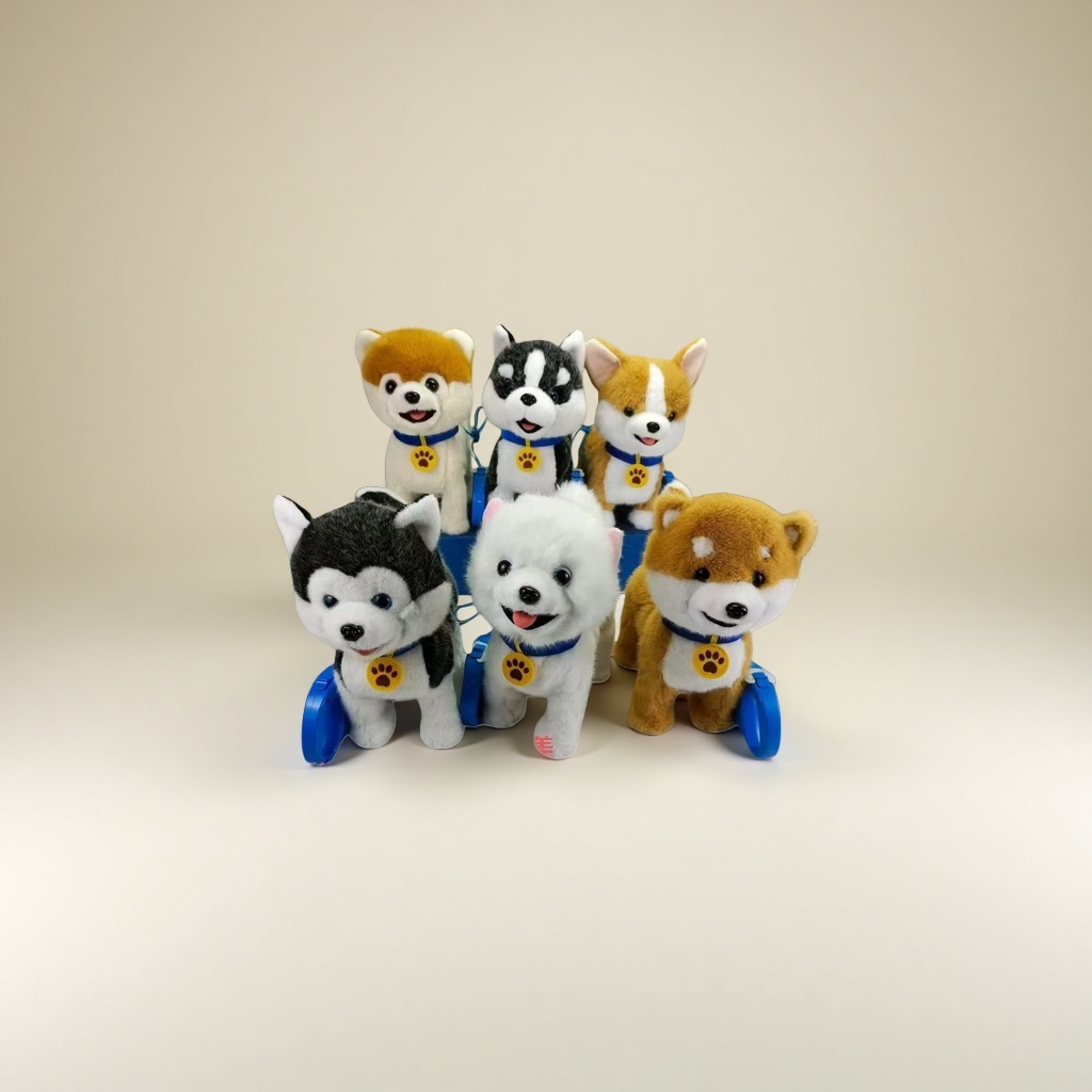 Plush toy dog-shaped cute throw pillow pet companion doll details Picture