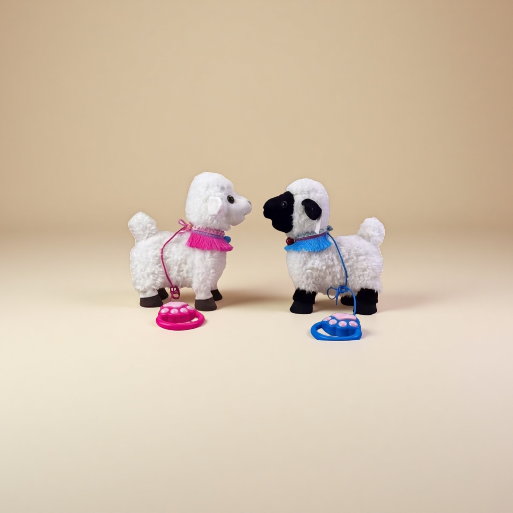 Plush toy little lamb figurine, cute and soft plush pillow decoration