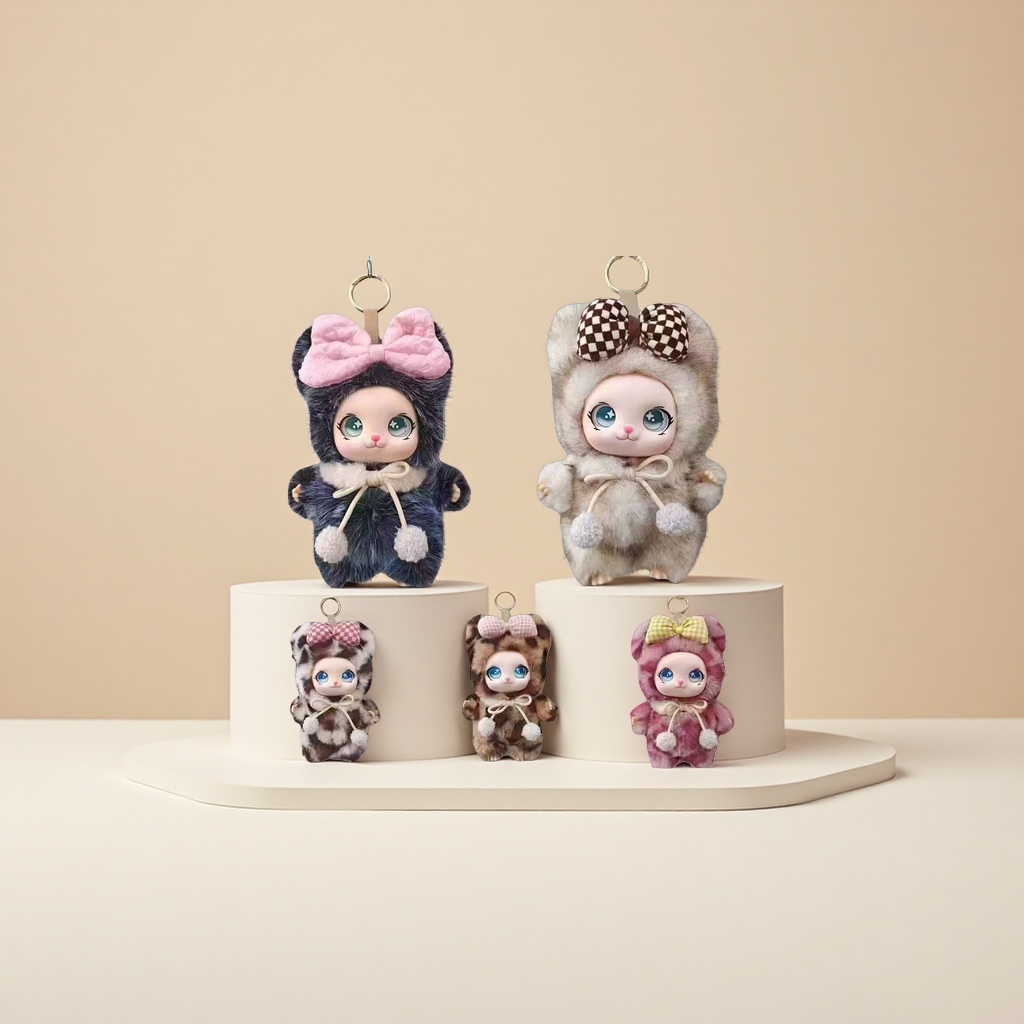 Plush toy pendants, cute and adorable pet car backpacks, keychains and decorations