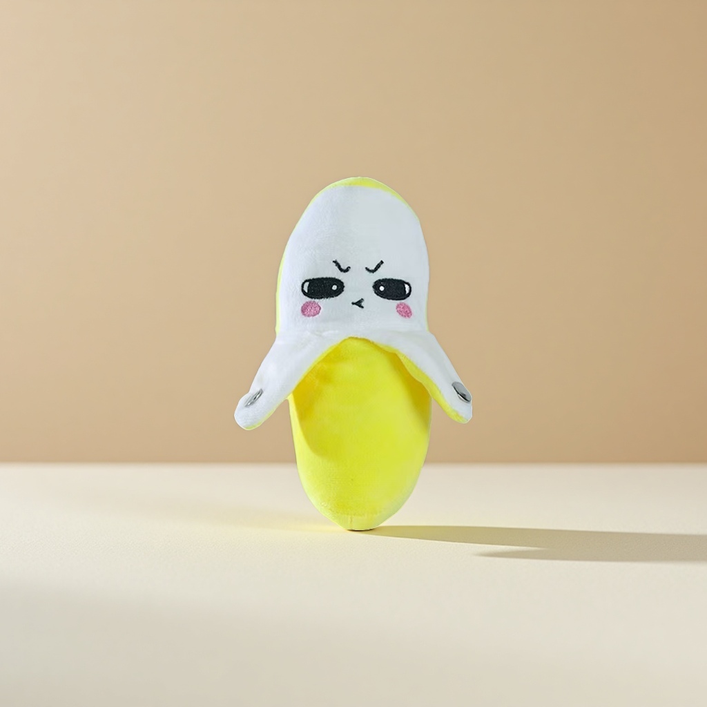 Fruit-sensing rhythm piano, banana-shaped plush toy, children's educational instrument for early learning and intelligence